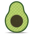 Pawstro Avocado Lick Mat 2-Pack - front view on white background